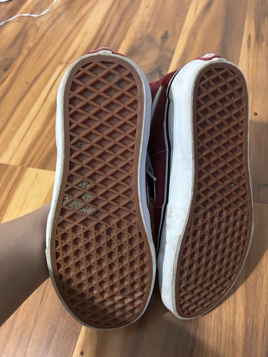 Vans Maroon & White Sk8-Hi Canvas Sneakers - Picture 3 of 7